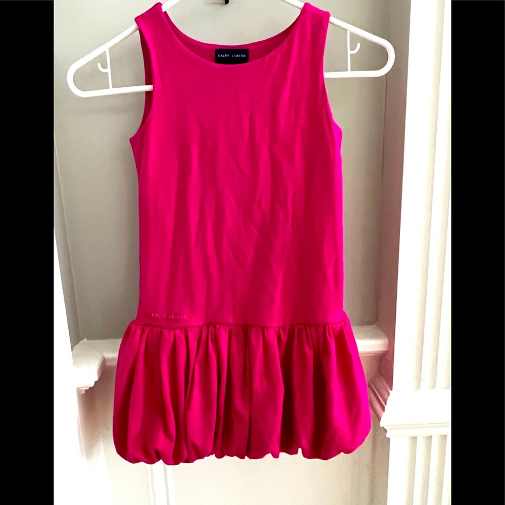 Ralph Lauren Girl pink Bubble Dress Size S (7)